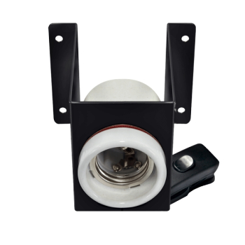 Preview: Arcadia Pro Ceramic Lamp Holder & Bracket - Lampenhalterung U-Form Keramikfassung E27